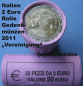 Preview: Italien 2 Euro Rolle Gedenkmünzen 2011 Vereinigung