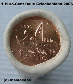 Griechenland 1 Cent Rolle 2006 (blind)