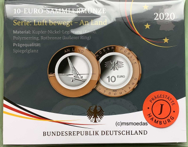 Deutschland 10 Euro 2020 An Land Sondermünzen G (Karlsruhe) Proof