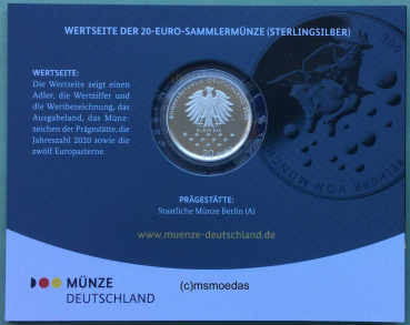 Preview: Deutschland 20 Euro Sondermünze 2020 Freiherr von Münchhausen PP
