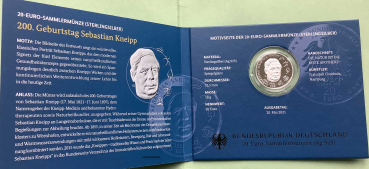 Preview: Deutschland 20 Euro Silber Sondermünze 2021 Sebastian Kneipp PP