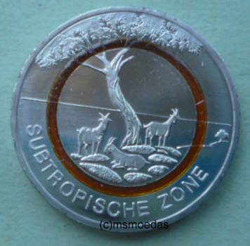 Preview: Deutschland 5x 5 Euro 2018 Subtropische Zone Sondermünzen Komplettsatz ADFGJ Proof