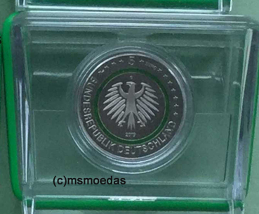 Preview: Deutschland 5 Euro 2019 Gemäßigte Zone Sondermünze F (Stuttgart) Proof