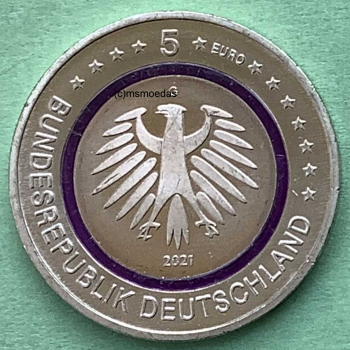 Preview: Deutschland 5 Euro 2021 Polare Zone Sondermünze (G) Karlsruhe