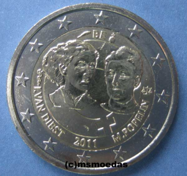 Preview: Belgien 2 Euro CoinCard 2011 Frauentag Gedenkmünze