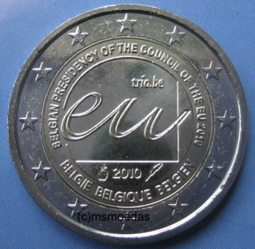 Preview: Belgien 2 Euro Coincard 2010 EU Präsidentschaft FDC