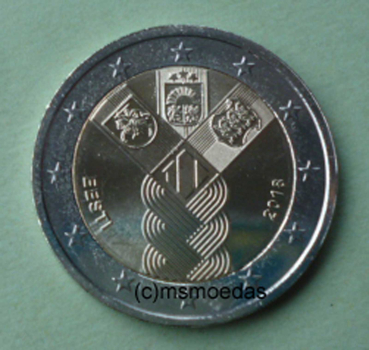Estland 2 Euro Gedenkmünze 2018 Unabhängigkeit Gemeinschaftsausgabe