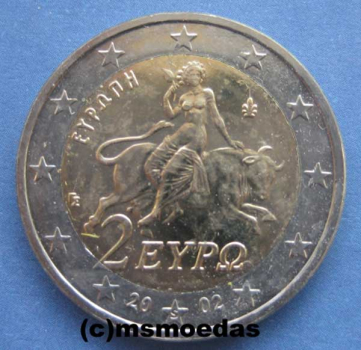 Griechenland 2 Euro Kursmünze 2002 Fremdprägung S