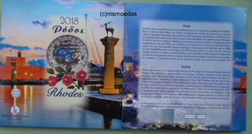 Preview: Griechenland Offizieller Kursmünzensatz 2018 (1 Cent bis 2 Euro Stier) Rhodos BU