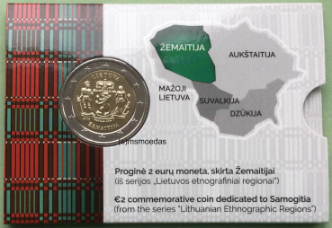 Litauen 2 Euro CoinCard 2019 Samogitien – Žemaitija