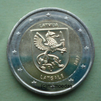 Lettland 2 Euro Gedenkmünze 2017 Lettgallen/ Latgale