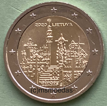 Litauen 2 Euro Gedenkmünze 2020 Berg der Kreuze