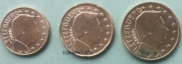 Luxemburg 10+20+50 Euro-Cent Münzen 2020