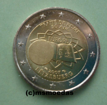 Luxemburg 2 Euro Gedenkmünze 2007 Römische Verträge