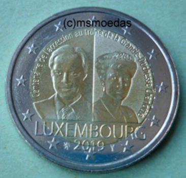 Luxemburg 2 Euro Gedenkmünze 2019 Großherzogin Charlotte
