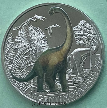 Oesterreich 3 Euro Sondermünze 2021 Argentinosaurus