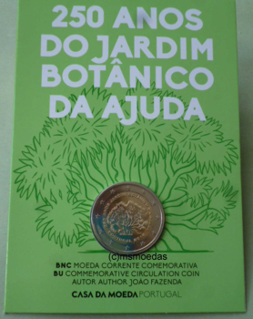 Portugal 2 Euro CoinCard 2018 Botanische Gärten BNC