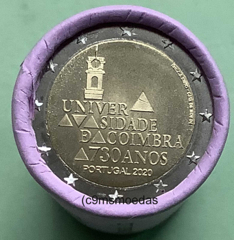 Portugal 2 Euro Rolle Gedenkmünzen 2020 Coimbra