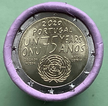 Portugal 2 Euro Rolle Gedenkmünzen 2020 Vereinte Nationen