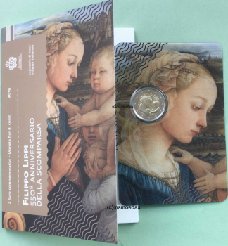 San Marino 2 Euro Blister Gedenkmünze 2019 Filippo Lippi