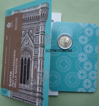 San Marino 2 Euro Blister Gedenkmünze 2017 Giotto FDC