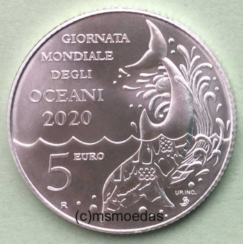 San Marino 5 Euro Silber Münze 2020 Tag der Weltmeere