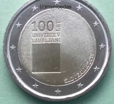 Slowenien 2 Euro Gedenkmünze 2019 Universität Ljubljana