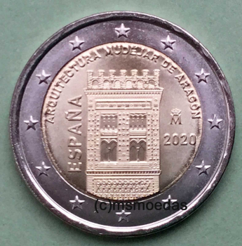 Spanien 2 Euro Gedenkmünze 2020 Mudéjar (Mudejar) in Aragón