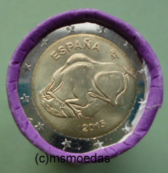 Spanien 2 Euro Rolle Gedenkmünzen 2015 Höhle von Altamira