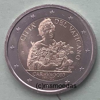 Vatikan 2 Euro Gedenkmünze 2021 Caravaggio