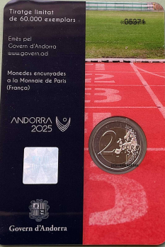 Preview: Andorra 2 Euro CoinCard 2025 Kleinstaatenspiele Gedenkmünze