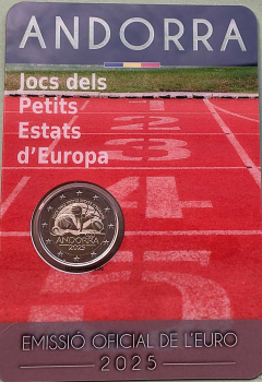 Andorra 2 Euro CoinCard 2025 Kleinstaatenspiele Gedenkmünze
