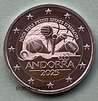 Preview: Andorra 2 Euro CoinCard 2025 Kleinstaatenspiele Gedenkmünze