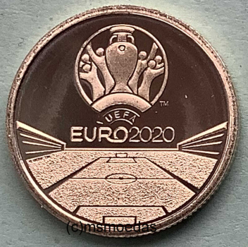 Belgien 2,50 Euro Sondermünze 2021 UEFA Fußball-Europameisterschaft 2020