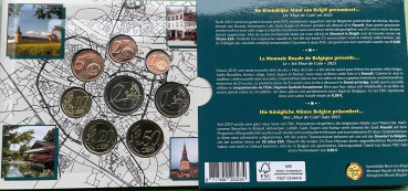 Preview: Belgien Offizieller Kursmünzensatz 2025 (1 Cent bis 2 Euro + 2 x 2,50 Euro Sondermünzen) Hasselt