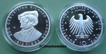 Deutschland 10 Euro Silber Sondermünze 2013 Richard Wagner PP