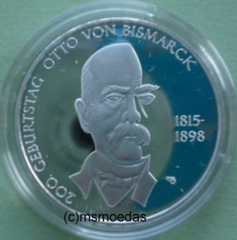 Deutschland 10 Euro Silber Sondermünze 2015 Otto von Bismarck PP