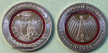 Preview: Deutschland 10 Euro Rolle Sondermünzen 2026 Rettungsdienste (J)