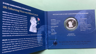 Preview: Deutschland 20 Euro Silber Sondermünze 2023 Loriot PP