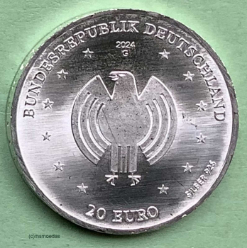 Preview: Deutschland 20 Euro Sondermünze 2024 Grundgesetz (G)