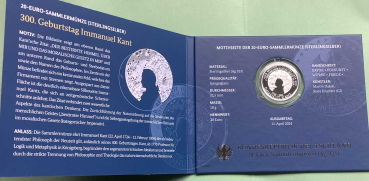 Preview: Deutschland 20 Euro Silber Sondermünze 2024 Immanuel Kant PP