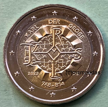 Preview: Deutschland 2 Euro Rolle Gedenkmünzen 2023 Karl der Große (F) Stuttgart