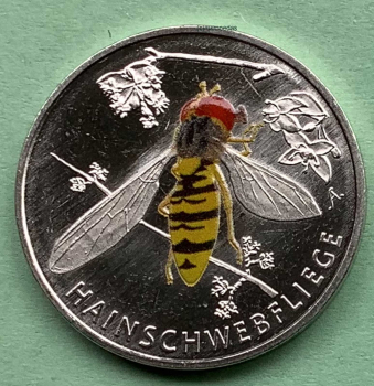 Deutschland 5 Euro 2024 Hainschwebfliege Sondermünze (F) Stuttgart