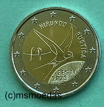 Estland 2 Euro Gedenkmünze 2023 Rauchschwalbe