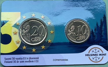 Finnland 30 Cent CoinCard 2025 EU Mitgliedschaft