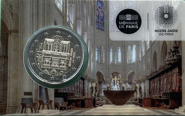 Frankreich 2 Euro CoinCard 2025 Notre Dame Gedenkmünze