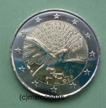 Frankreich 2 Euro Gedenkmünze 2015 Frieden Europa