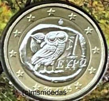 Griechenland 1 Euro 2025 Stempelglanz