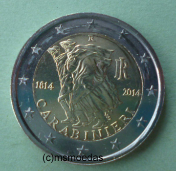 Italien 2 Euro Gedenkmünze 2014 Carabinieri