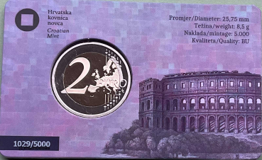 Preview: Kroatien 2 Euro 2025 CoinCard Pula Gedenkmünze